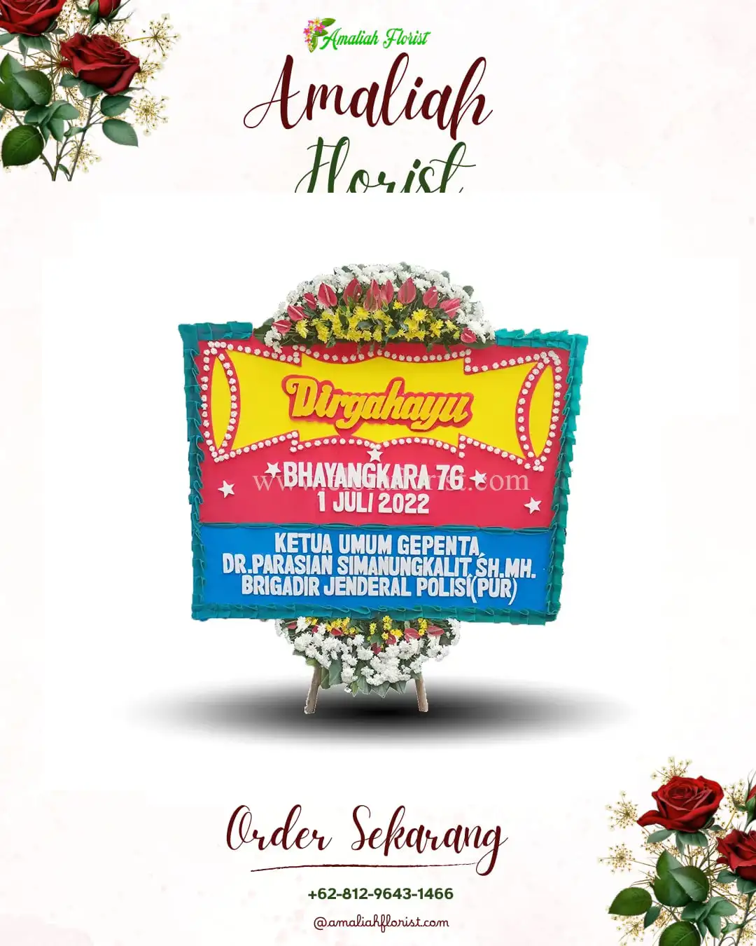 Papan Bunga HUT Ulang Tahun Sultan Daulat
